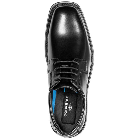 Dockers Men Lace Up Blucher Derby Oxfords Irving Size US 12M Black Faux Leather main image 4